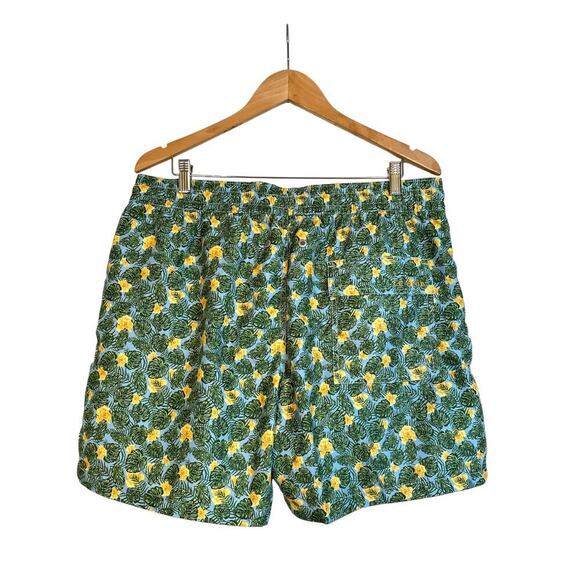 Le Club Men Palm Leaf Print Swim Shorts Elastic Waistband SZ XXL Multicolor NWT - Picture 7 of 10